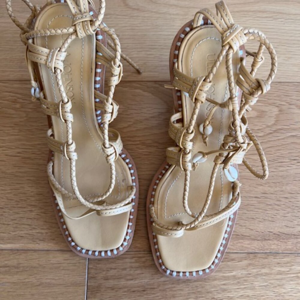 Ulla Johnson Cora Seashell Strappy Sandals Size 37 - Picture 4 of 5